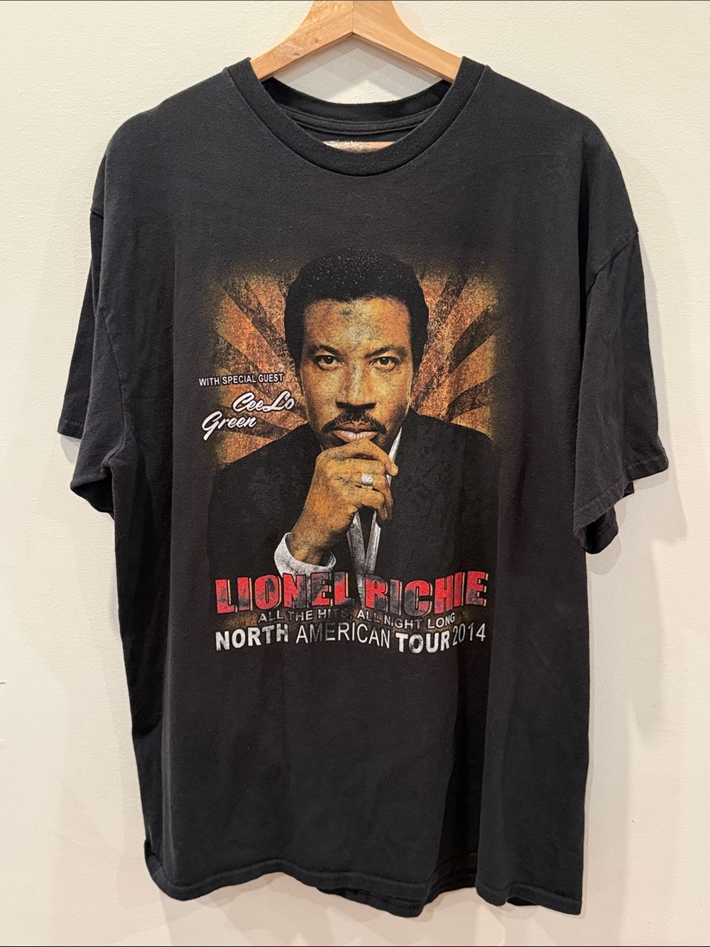Lionel Richie concert Tour T-Shirt 2014 all the hits tour
